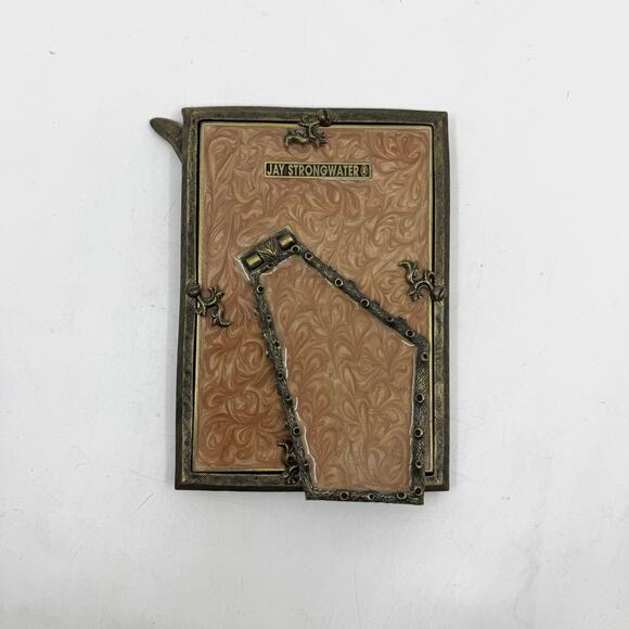 Vintage JAY STRONGWATER Dragonfly Pewter Frame w/ Swarovski Crystals - Picture 6 of 10